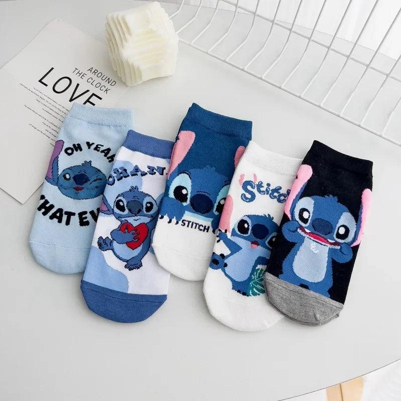 Lot de 5 paires de chaussettes basses - Stitch